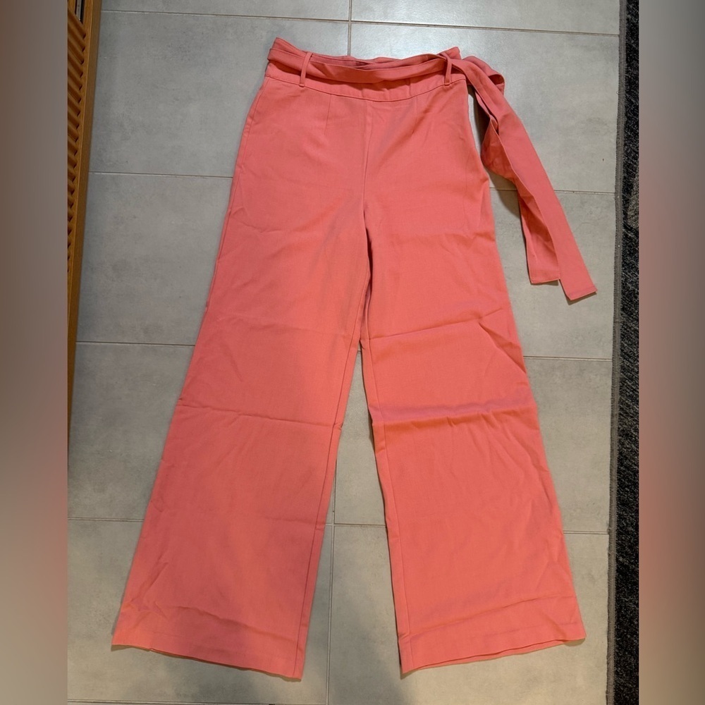 Forever 21 Women's Pink Wide-Leg Pants